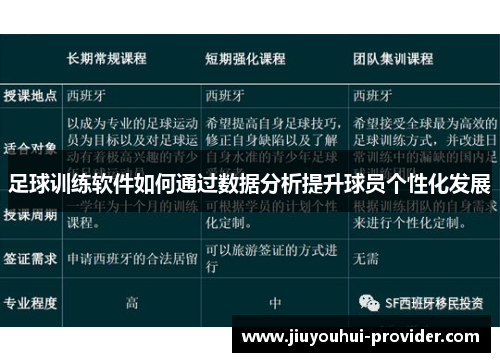 足球训练软件如何通过数据分析提升球员个性化发展